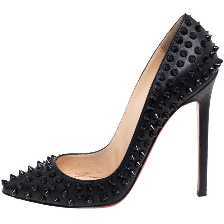 Black pumps with spikes best sale