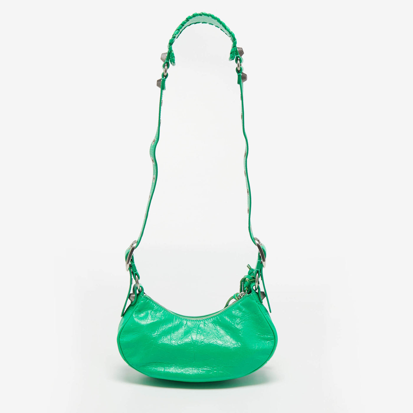 Balenciaga Green Leather XS Le Cagole Hobo Bag
