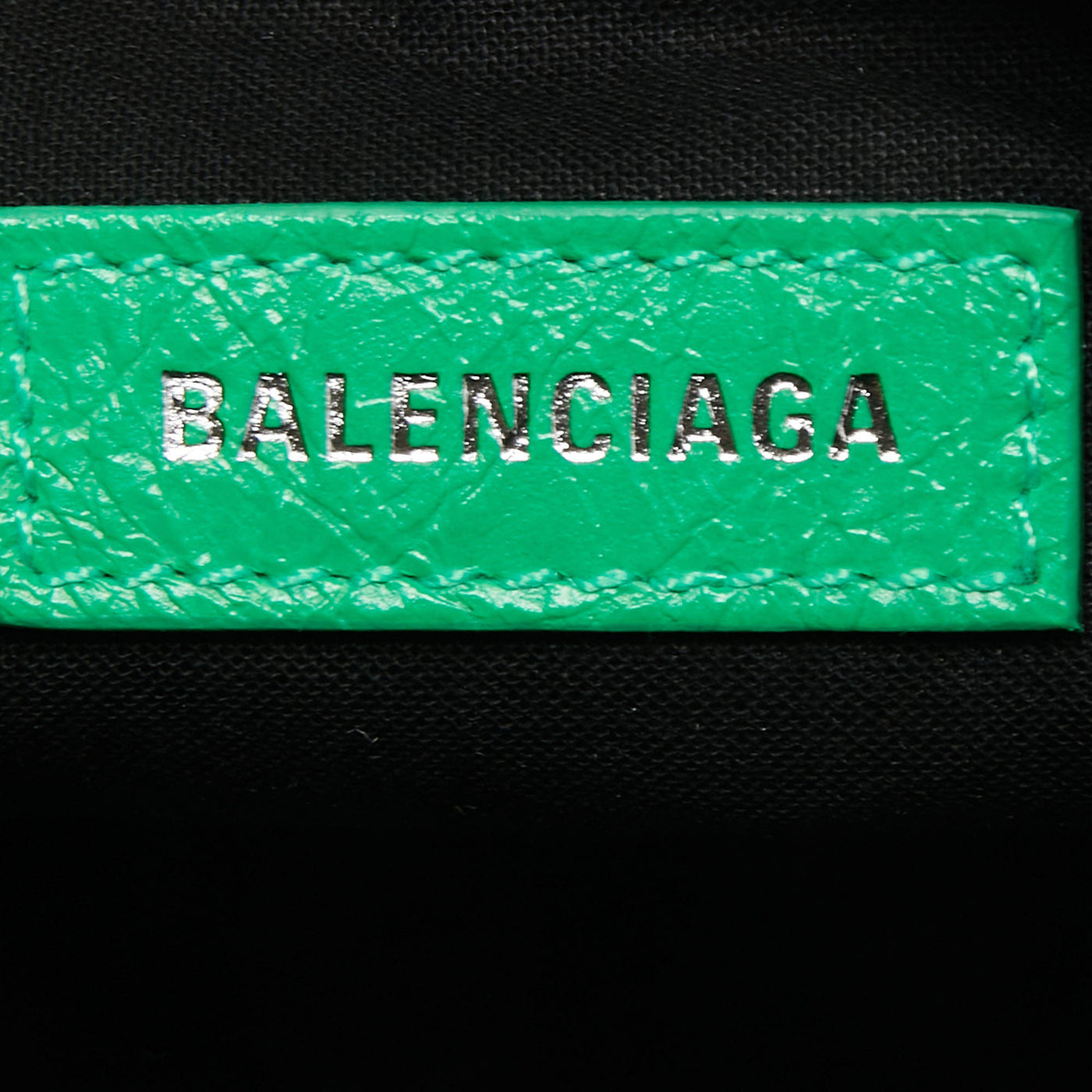 Balenciaga Green Leather XS Le Cagole Hobo Bag