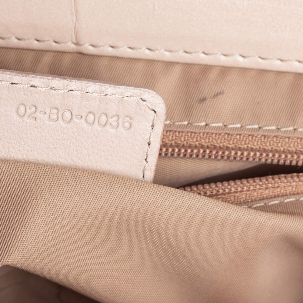 Dior Beige/White Coated Canvas Diorissimo Romantique Trotter Satchel Bag