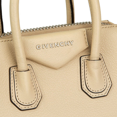 Givenchy Beige Leather Mini Antigona Tote Bag