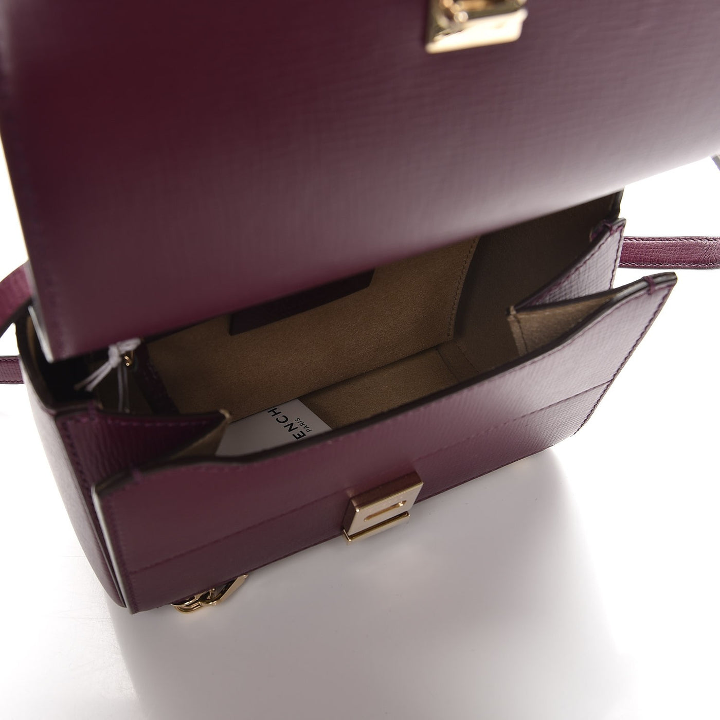Givenchy Textured Calfskin Mini Pandora Box Crossbody Bag Dark Purple