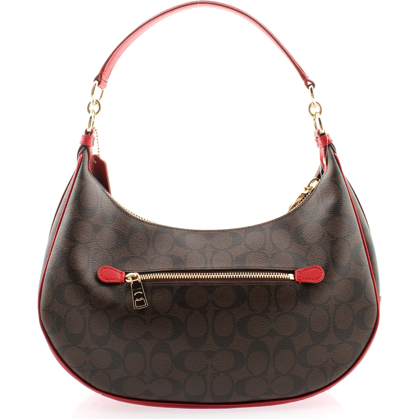 Coach Signature Harley East West Hobo Brown/Red Bag