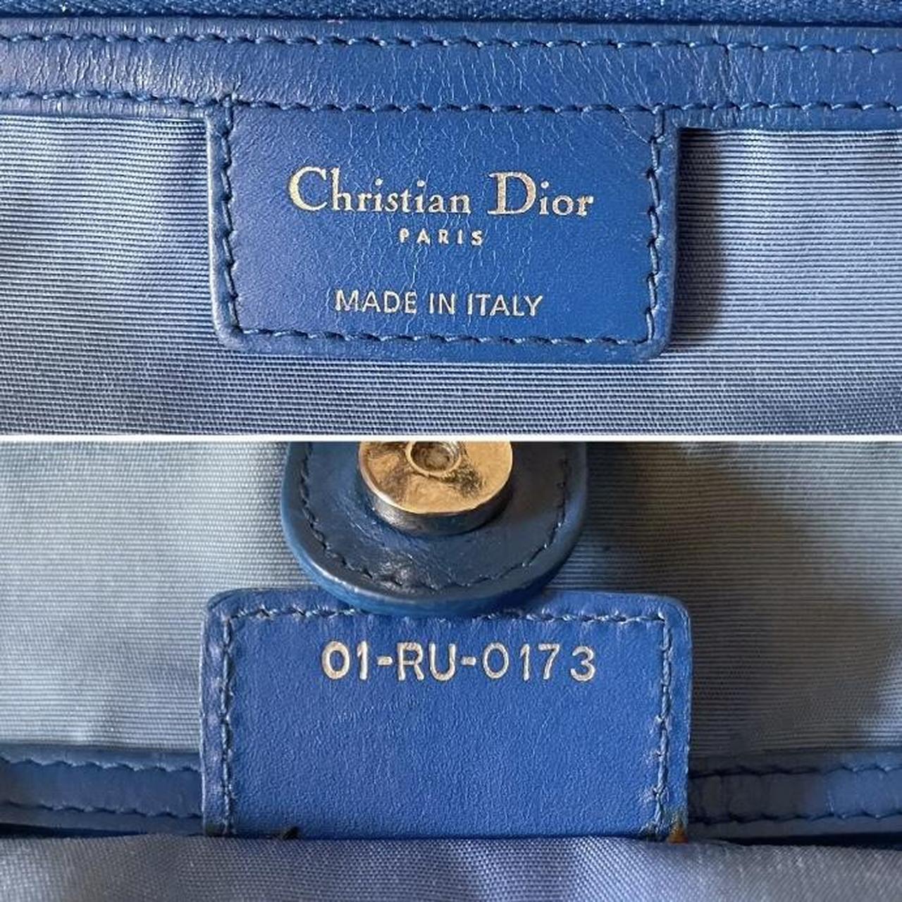 Dior Blue Cannage Panarea Lambskin Leather Tote Bag