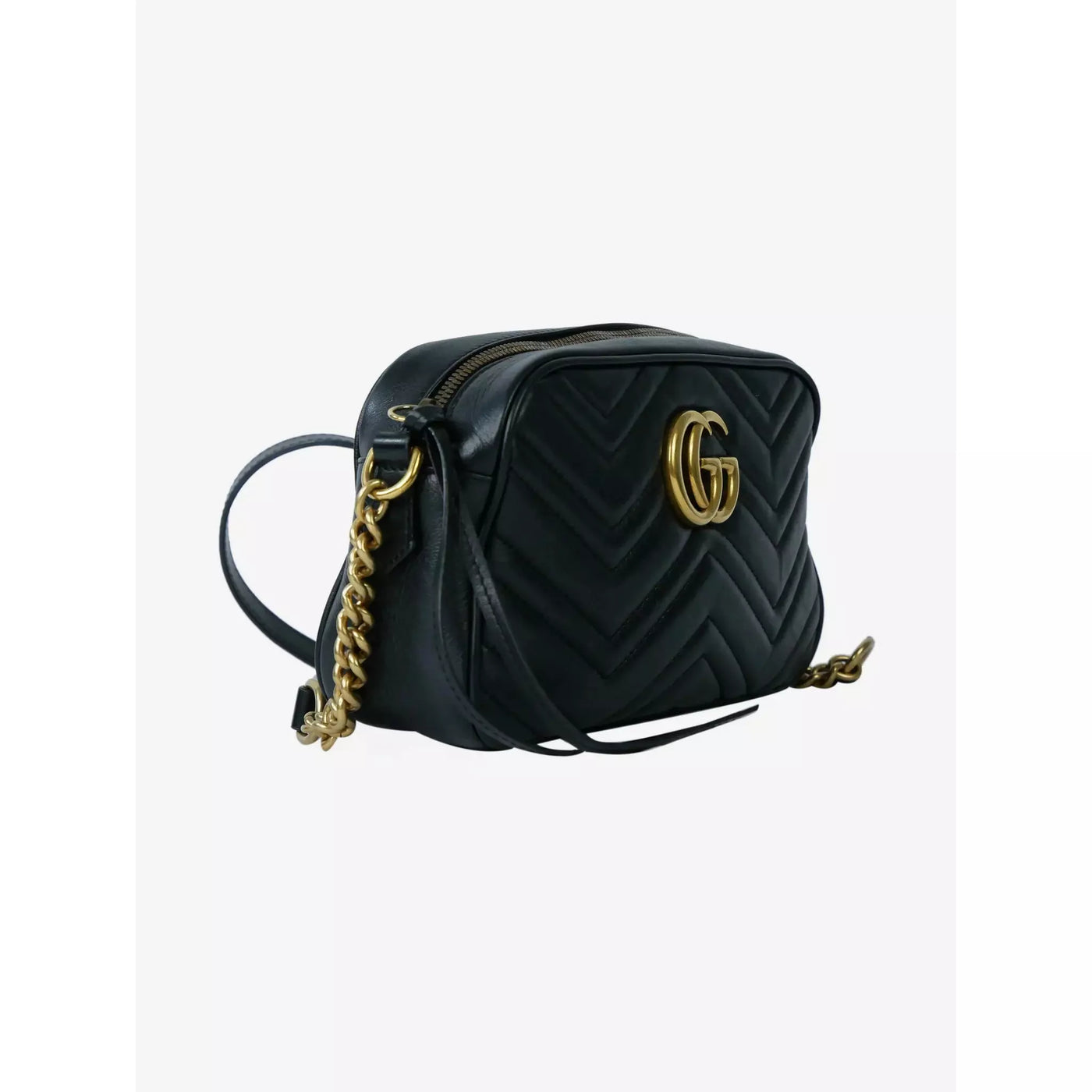 Gucci Black GG Marmont small leather cross-body bag