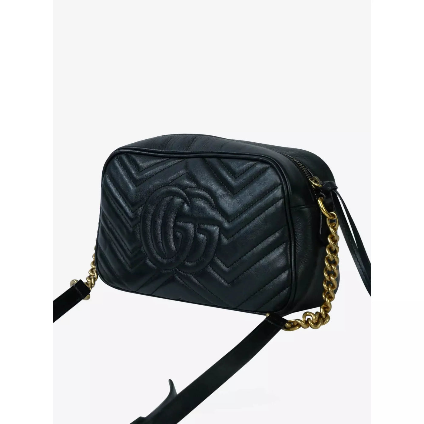 Gucci Black GG Marmont small leather cross-body bag