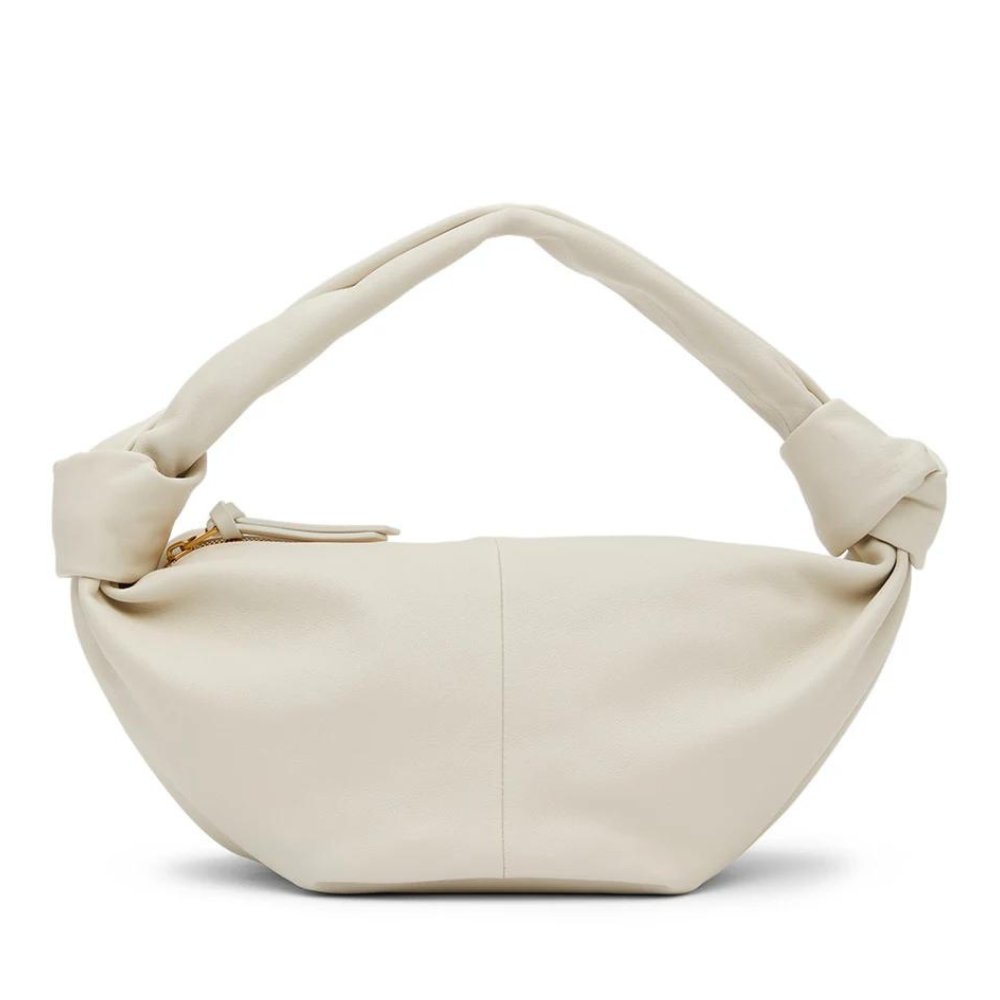 Bottega Veneta White Double Knot Mini leather tote Bag