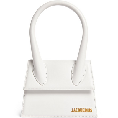Jacquemus Le Chiquito Medium White leather top-handle bag