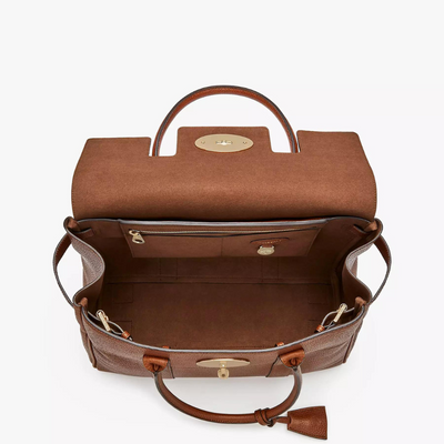 Mulberry Bayswater Grain Veg Tanned Leather Bag in Oak