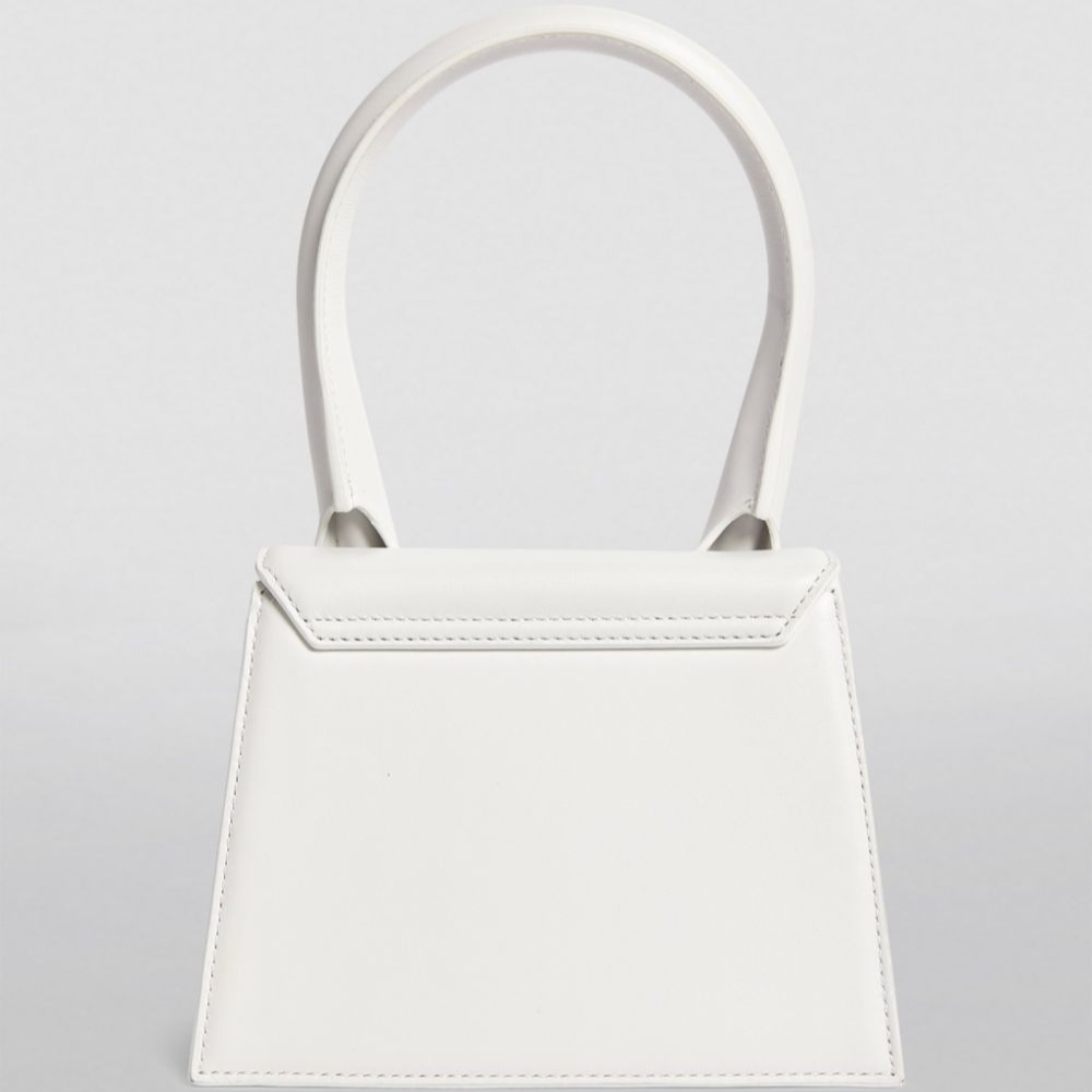 Jacquemus Le Chiquito Medium White leather top-handle bag