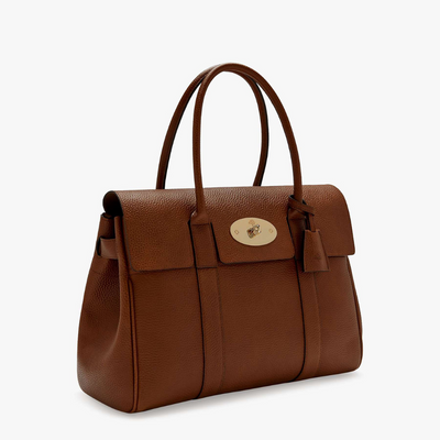 Mulberry Bayswater Grain Veg Tanned Leather Bag in Oak