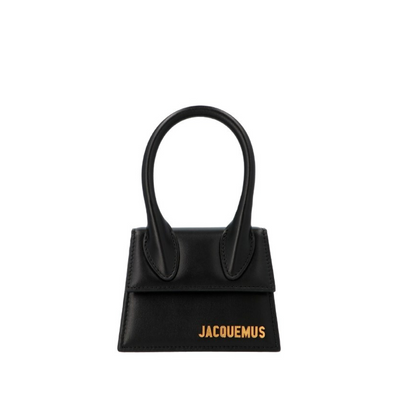 Jacquemus Black Leather Mini Le Chiquito Top Handle Bag