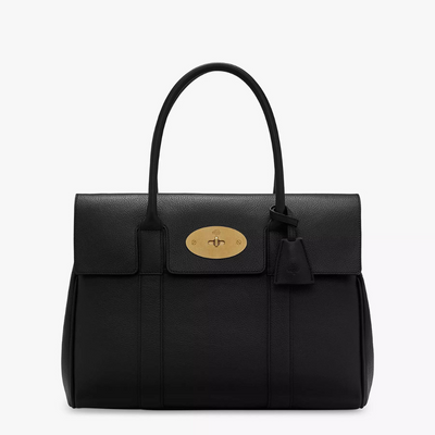 Mulberry Bayswater Classic Grain Leather Small Handbag in Black