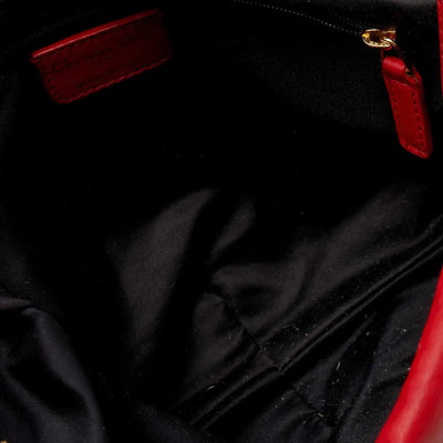 Christian Dior Vintage Red Gypsy Ruffles Hobo Shoulder Bag