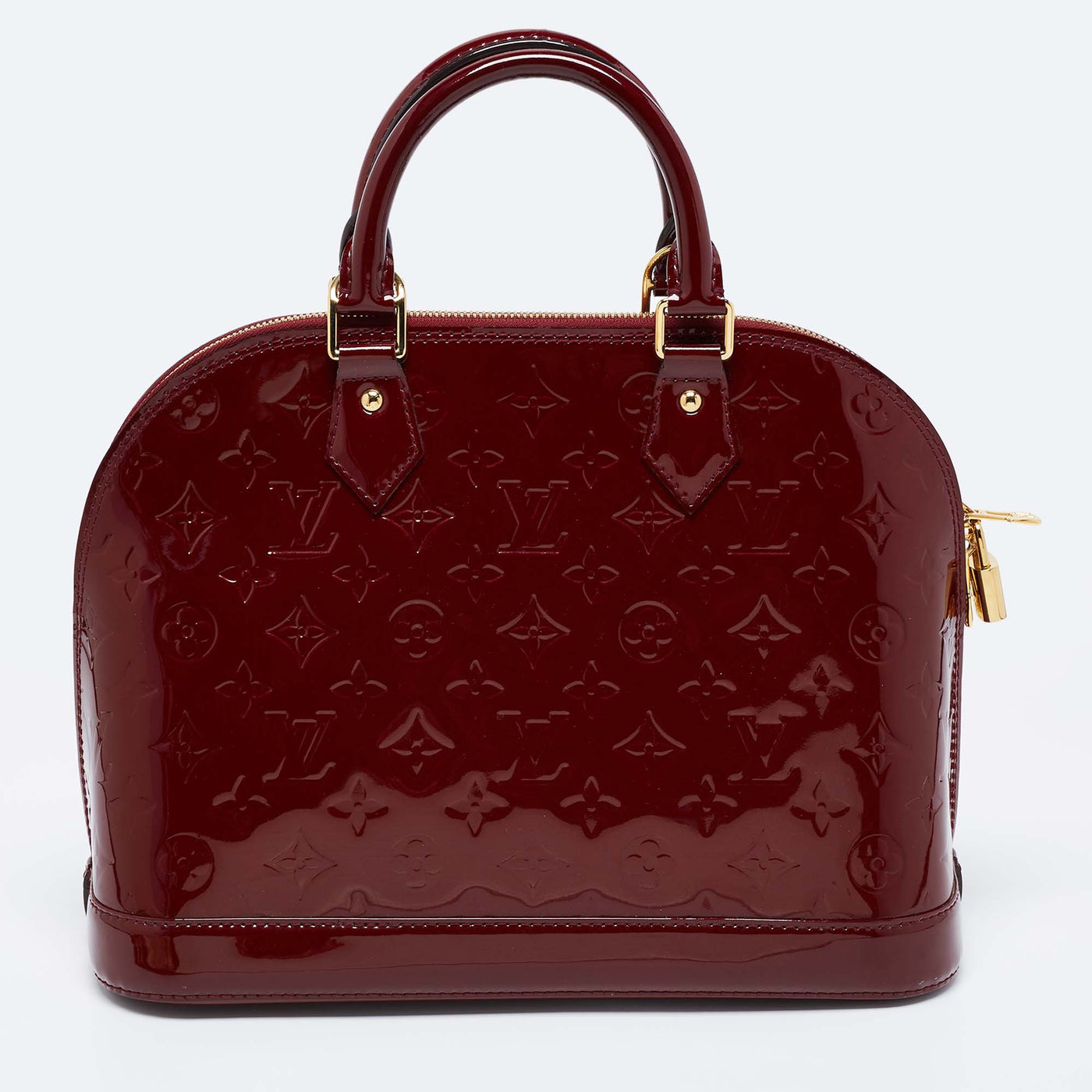 Louis Vuitton Vernis Monogram Alma MM - Burgundy Handle Bags