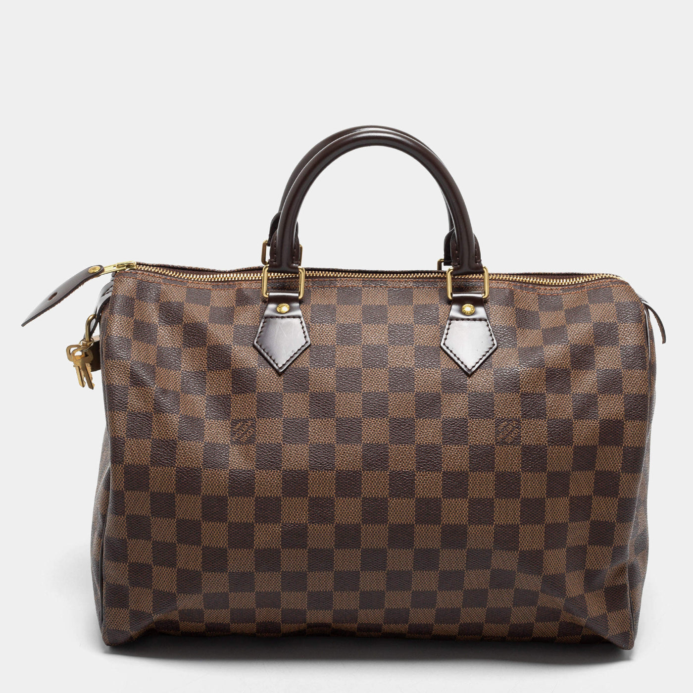 Louis Vuitton Damier Ebene Canvas Speedy 35 Bag