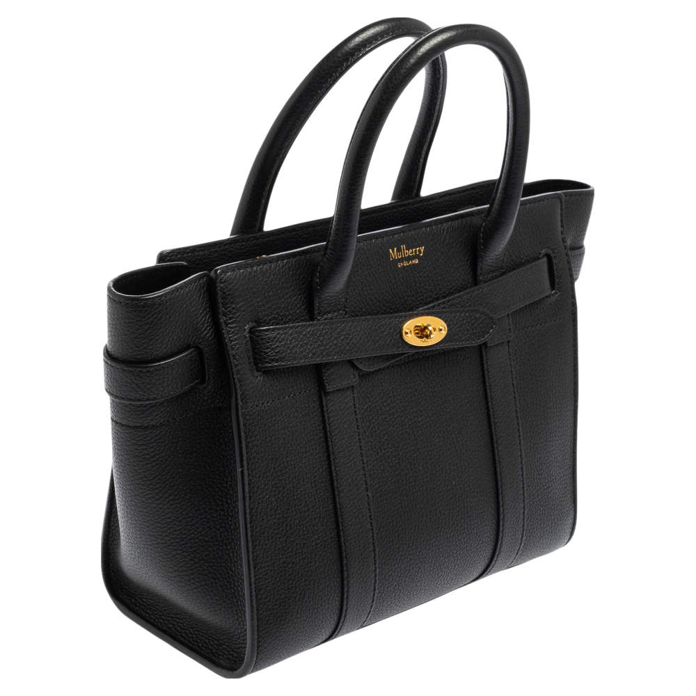 Mulberry Leather Bayswater Mini Black Tote Bag