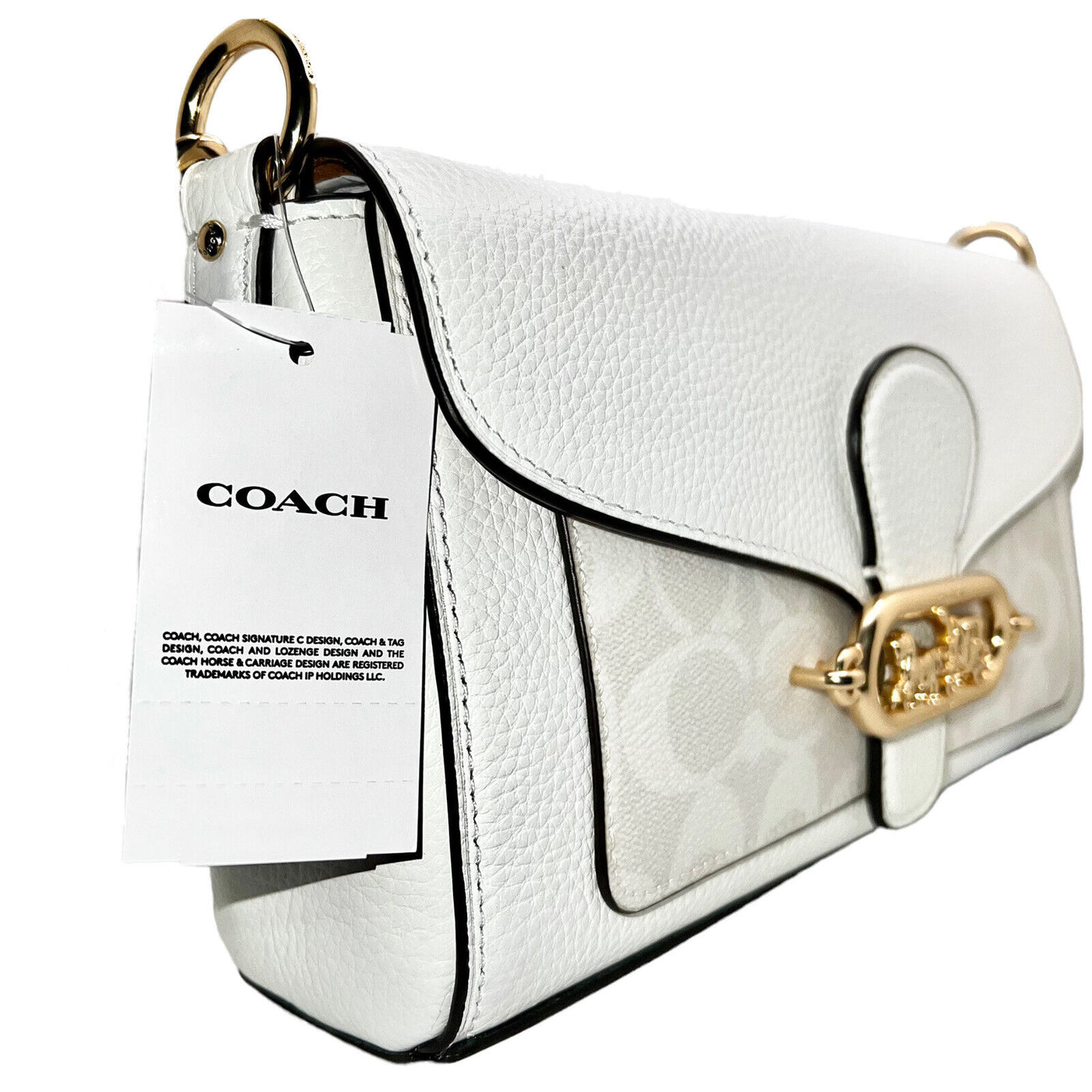 Coach Signature Jade Shoulder Bag in White